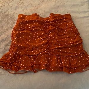 Polka dot bodycon skirt